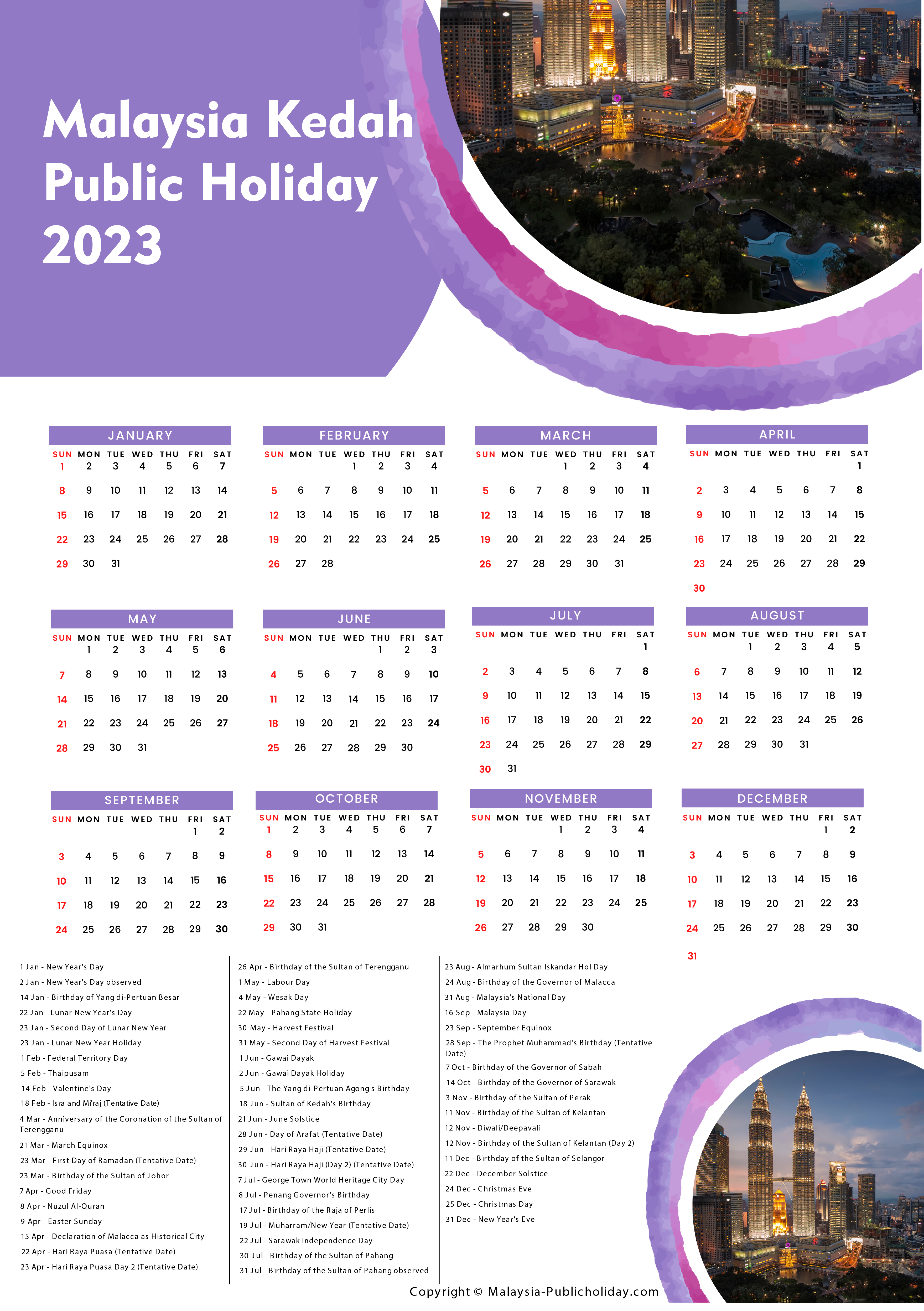 Kedah Holiday 2023 Malaysia