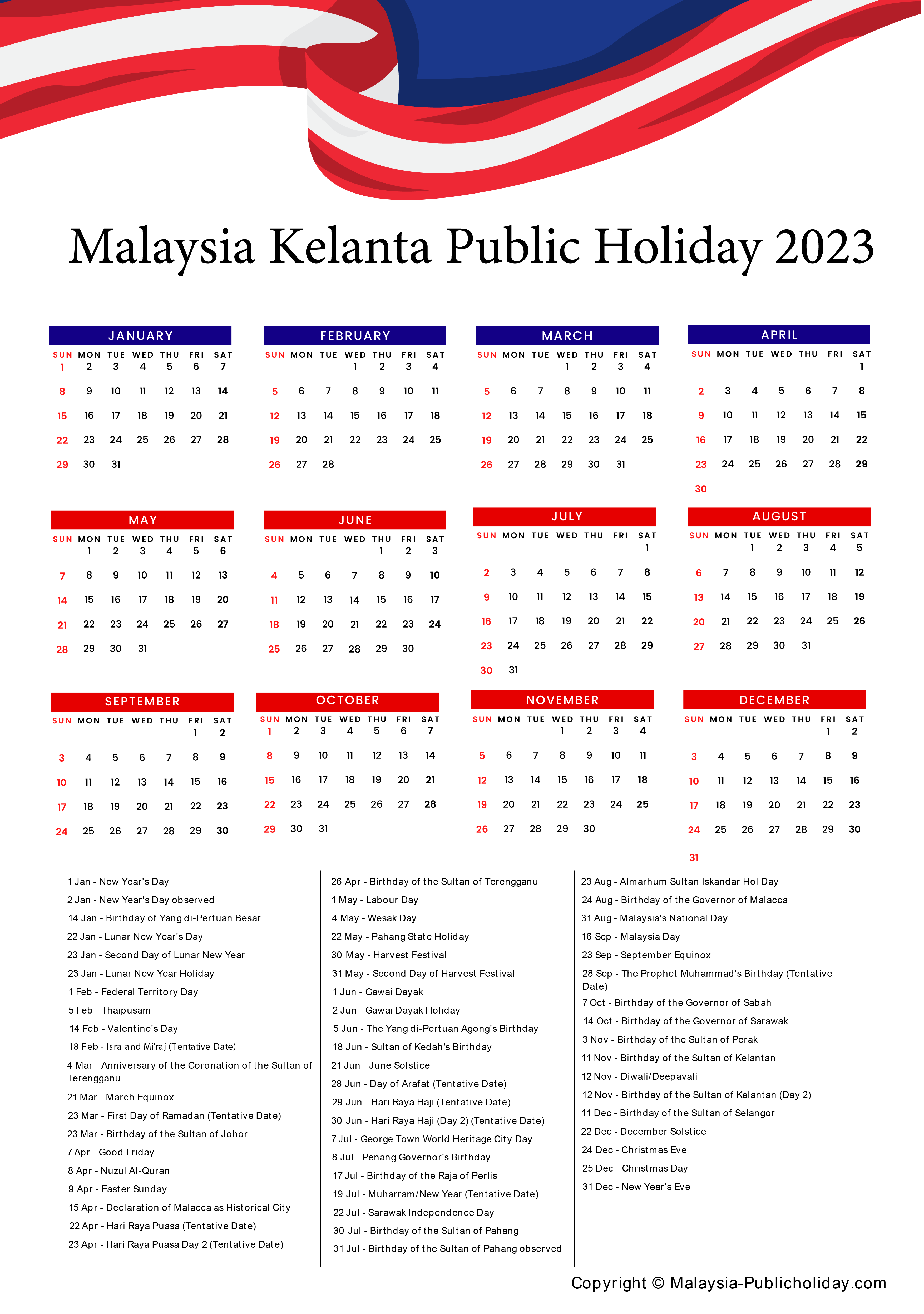 Kelantan Public Holiday 2023