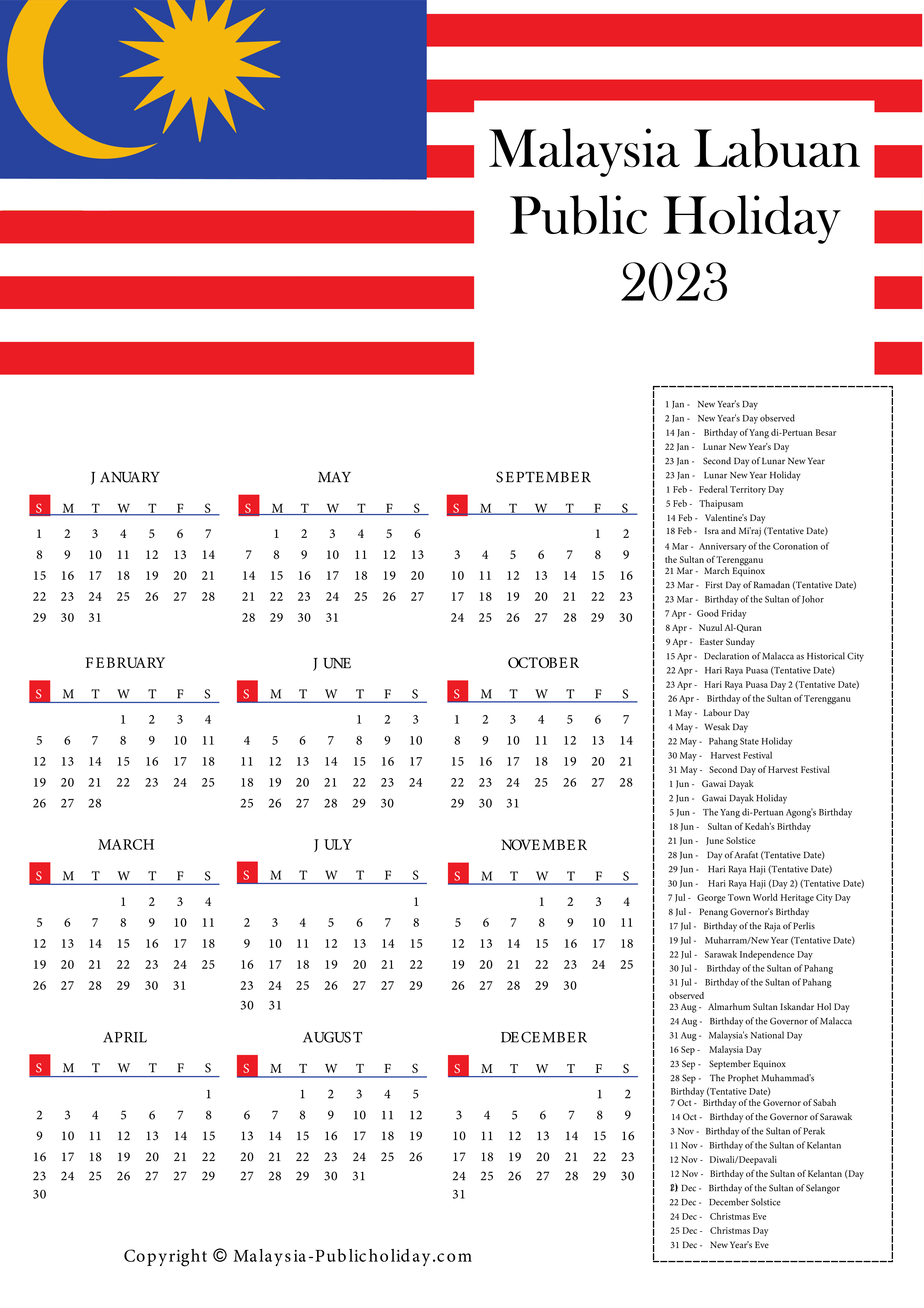 Labuan Public Holiday 2023