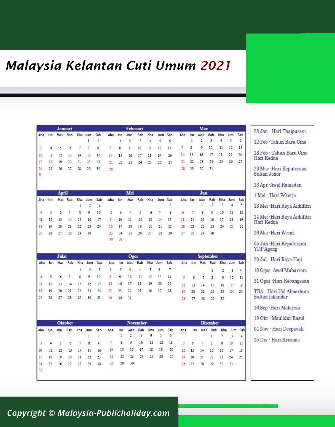 Kelantan 2021 hari keputeraan sultan Hari Keputeraan