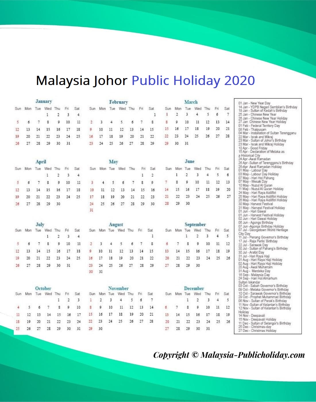 Johor November Public Holiday MckenziekruwGarcia   Johor Public Holiday 2020 