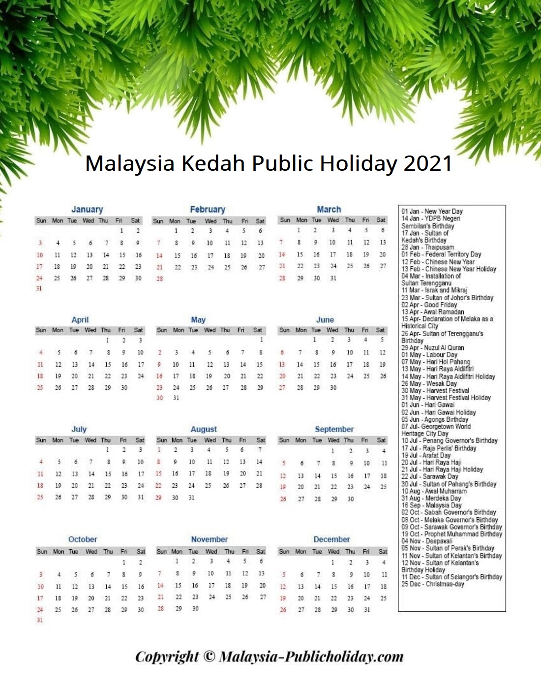 Public holiday kedah 2022